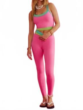 NEW BEACH RIOT trinity legging in strawberry ice